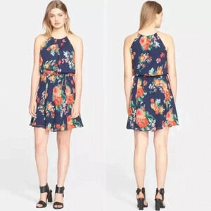 393 NWT Joie Makana Silk Halter Floral Dress